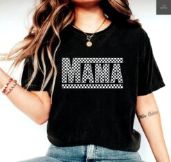 checkered mama shirt retro style for moms trendy mothers day tee cute mom t shirt perfect for everyday wear ayets