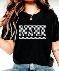 checkered mama shirt retro style for moms trendy mothers day tee cute mom t shirt perfect for everyday wear ayets