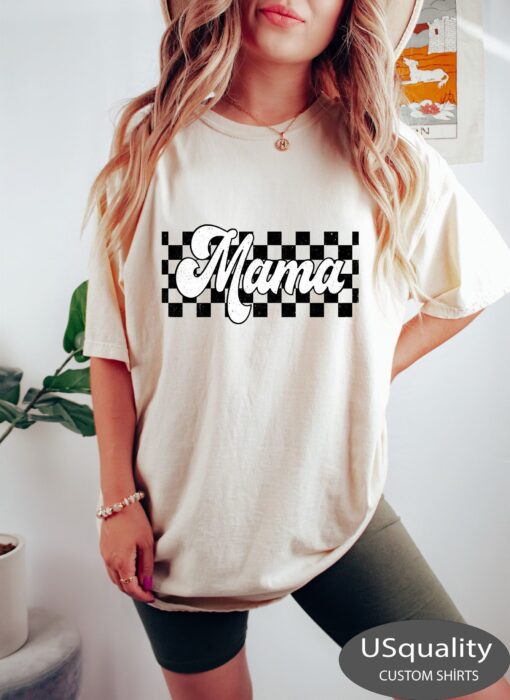 checkered mama shirt retro style mom life t shirt best mom ever shirt for mothers day unique mom gift idea 2bycr scaled