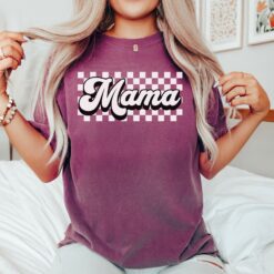 checkered mama shirt retro t shirt for moms mothers day gift cute mom life tee new mom birthday present 0agtm