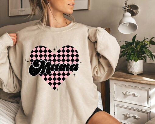 checkered mama sweatshirt and tee retro mom shirt for mothers day cute and funny mom life apparel 32ufa