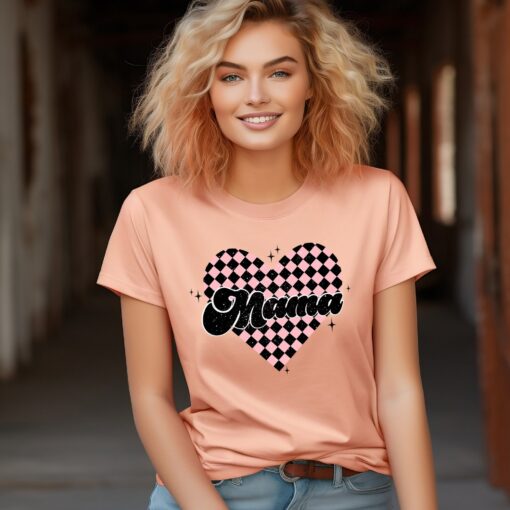 checkered mama sweatshirt and tee retro mom shirt for mothers day cute and funny mom life apparel ewqzp