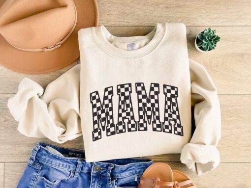 checkered retro mama shirt for mothers day cute mama tee and mama to be t shirt best mom ever gift idea vktay