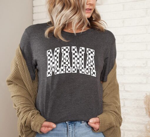 checkered retro mama shirt for mothers day cute mama tee and mama to be t shirt perfect for mom life ra43q