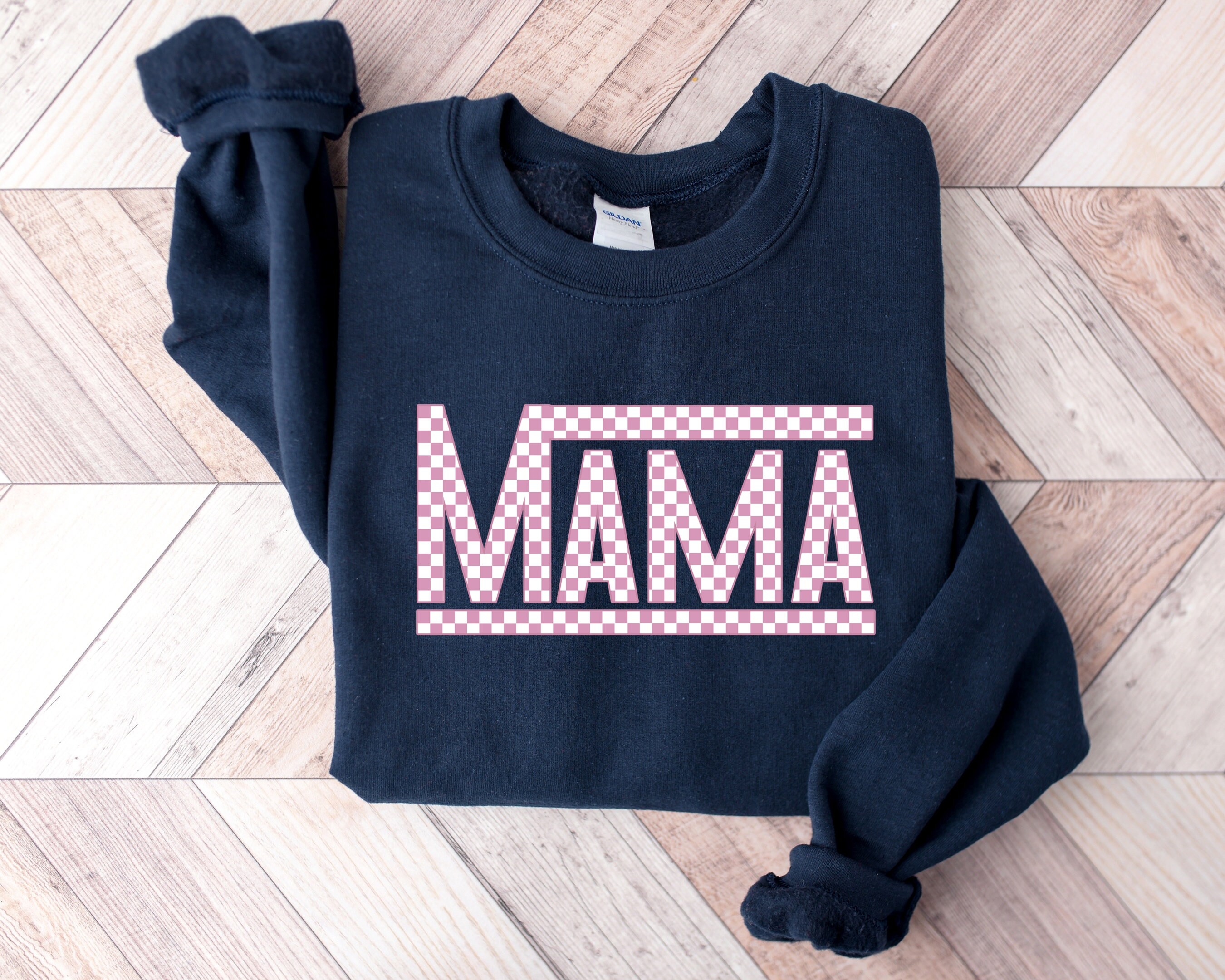 checkered retro mama sweatshirt and t shirt for mom life vintage pink mom shirt unique gift for mothers day and christmas kfufq scaled