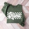 checkered retro mama sweatshirt for moms varsity crewneck vintage shirt ideal for mothers day gifts and mom life owzbv scaled