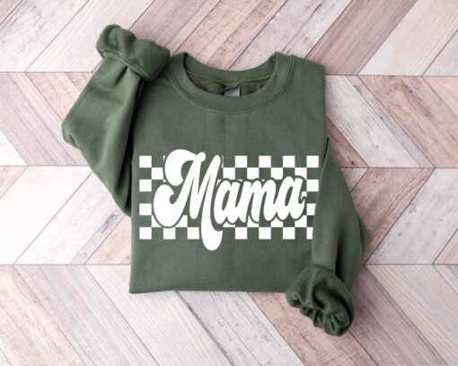 checkered retro mama sweatshirt for moms varsity crewneck vintage shirt ideal for mothers day gifts and mom life owzbv scaled