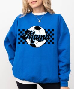 checkered soccer mama sweatshirt for soccer moms retro style perfect for soccer season and game days f2xdf