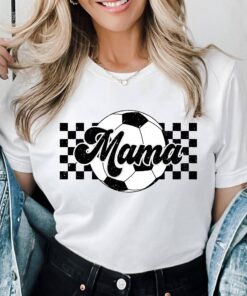 checkered soccer mom shirt retro design for soccer season game days cute soccer mama t shirt a1ghc