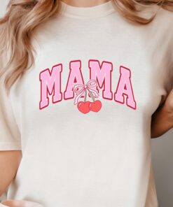 cherry mama t shirt with ribbon for mothers day cute mom shirt best mom ever gift for new moms and mothers zalyr