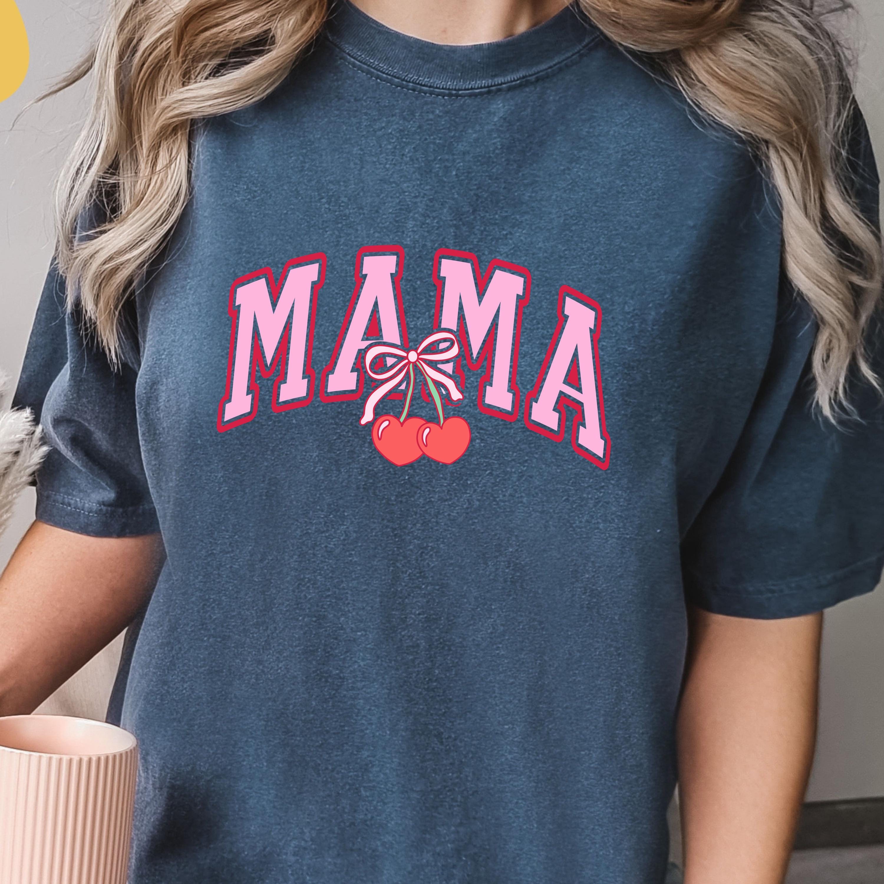 cherry mama t shirt with ribbon for mothers day cute mom shirt best mom ever gift for new moms and mothers zspsh