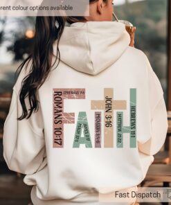 christian faith hoodie with bible verse retro design cute cross shirt ideal for church friends and christian gifts 3ytm9