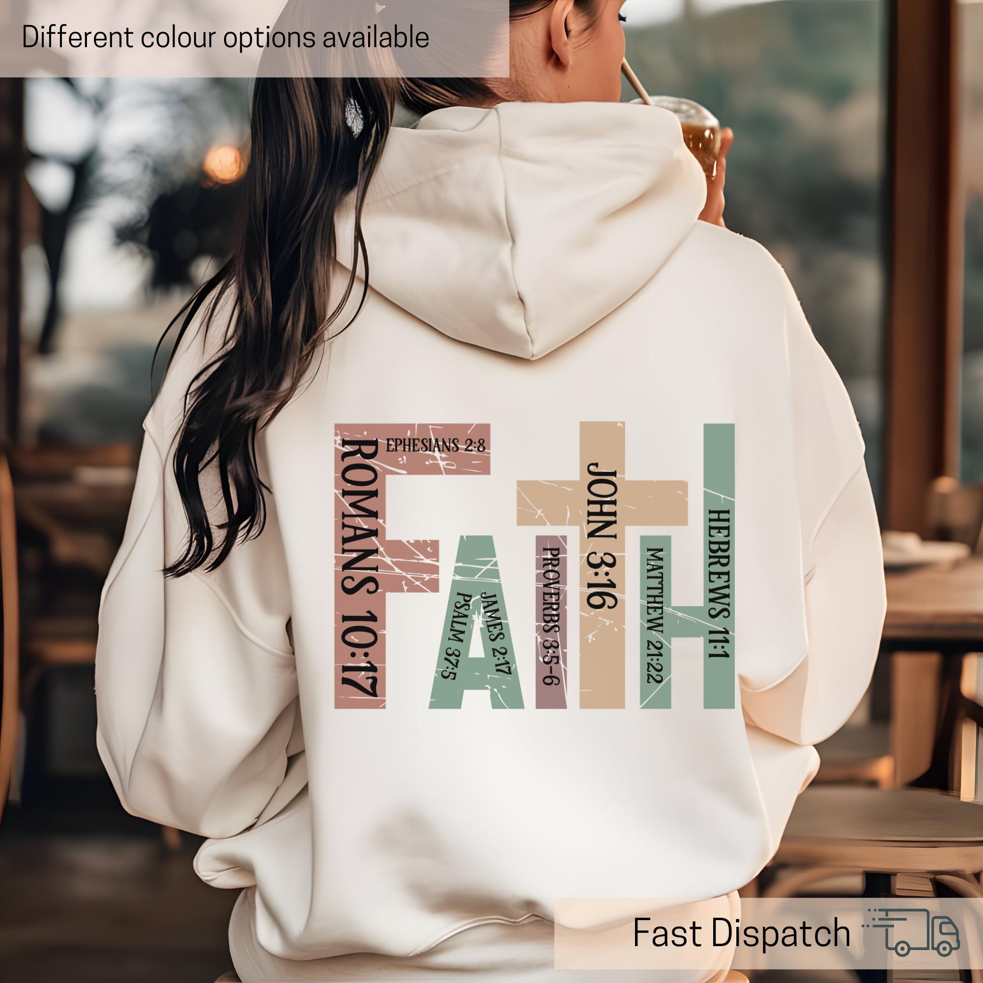 christian faith hoodie with bible verse retro design cute cross shirt ideal for church friends and christian gifts 3ytm9