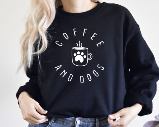 coffee and dogs sweatshirt for women dog mama shirt funny mothers day gift cute mom life pullover j92qk