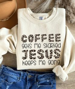 coffee and jesus t shirt for christians funny gift for best friends girlfriends and christmas celebrations 6222i