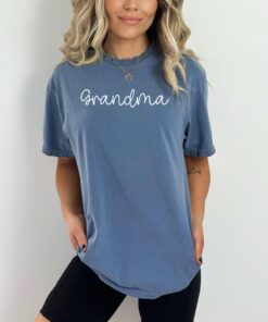 comfort colors grandma shirt for mothers day personalized nana gigi mimi granny tee pregnancy reveal gift plkxu