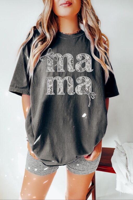 comfort colors mama coquette bow shirt cute mom shirt for mothers day pregnancy announcement mom to be birthday gift fgrmb