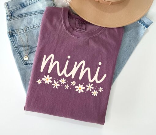 comfort colors mimi shirt for new grandma pregnancy reveal daisy t shirt unique grandma gift christmas present ql0cn