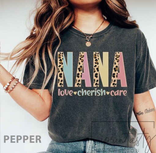 comfort colors nana shirt for grandmothers cute grandma t shirt personalized gigi mimi gifts for moms and nanas dthtw