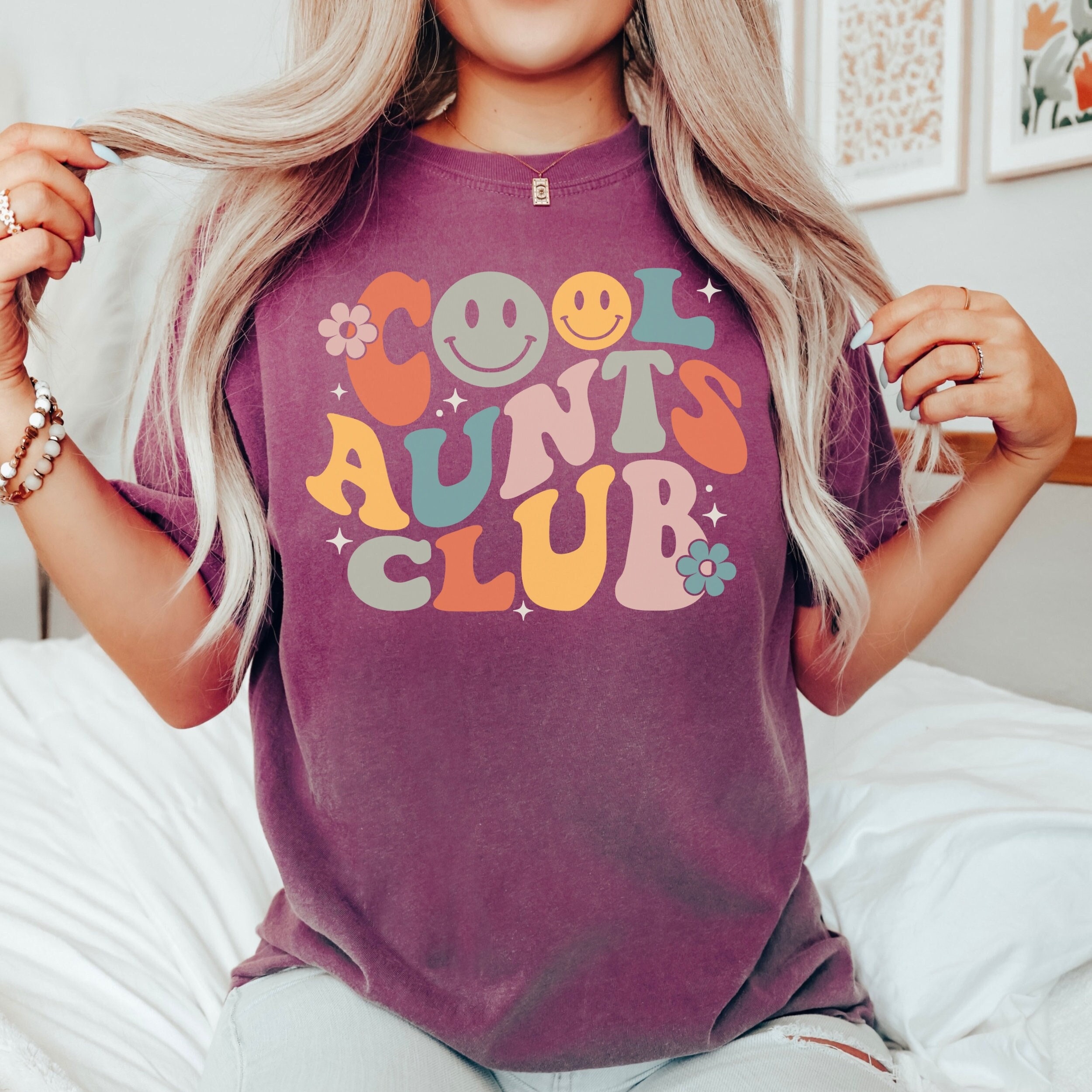 cool aunts club shirt for new aunt gift funny auntie shirt unique birthday gifts for sisters and aunts rq5ek