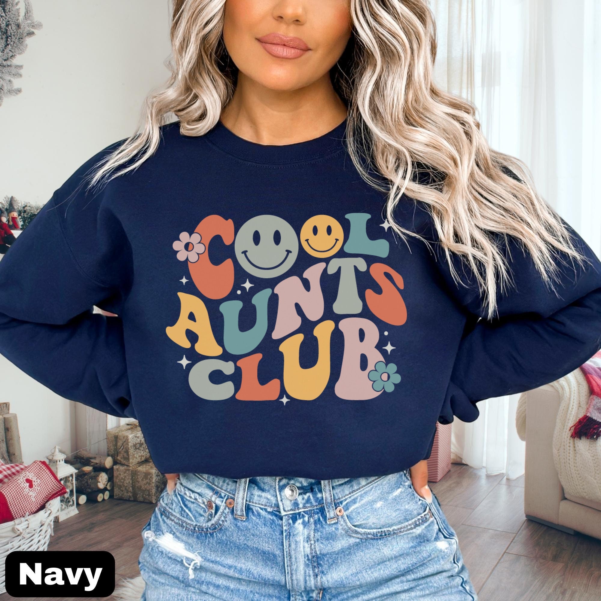 cool aunts club sweatshirt for aunt birthday pregnancy reveal and mothers day gifts unique auntie apparel trddk