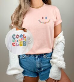 cool moms club t shirt for mothers day first time moms groovy pocket tee best mom ever shirt funny mom life top sbj5n