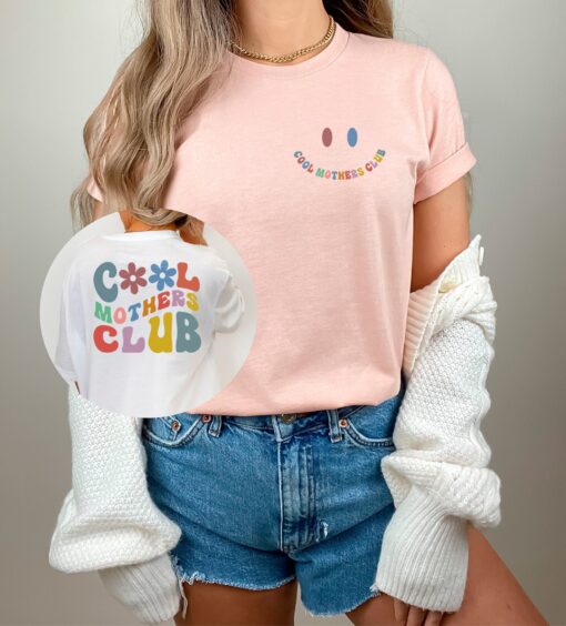 cool moms club t shirt for mothers day first time moms groovy pocket tee best mom ever shirt funny mom life top sbj5n