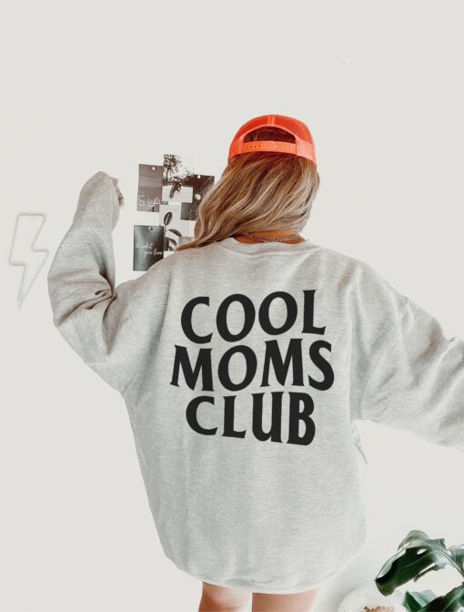 cool moms club vintage graphic hoodie for women funny mom life sweatshirt retro edgy mother day gift