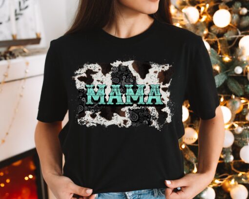 cow print mama shirt for mom western style t shirt for mothers day cute country mama tee funny mom shirt nwmqq