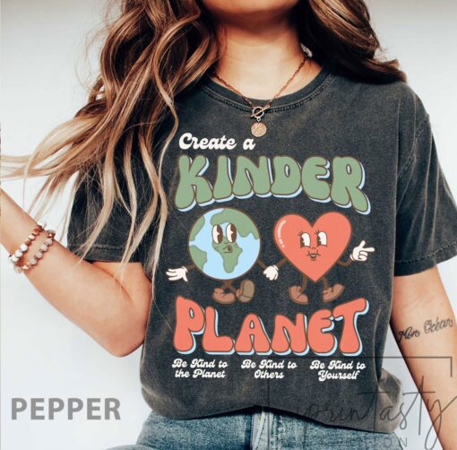 create a kinder planet shirt be kind t shirt positive energy anti racism kindness tee for women and men q52c4 scaled