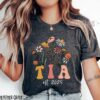 custom aunt shirt promoted to tia 2025 wildflowers tia est 2025 pregnancy reveal gift for new tia qwgi4