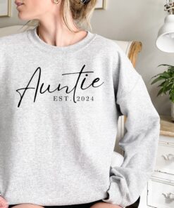 custom aunt sweatshirt for auntie established year personalized mothers day gift and christmas gift for aunt cnj7c