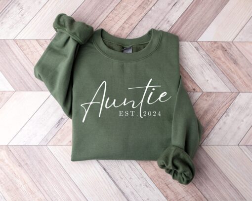 custom aunt sweatshirt for auntie established year personalized mothers day gift and christmas gift for aunt padb8 scaled