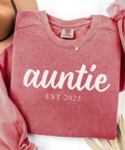 custom aunt sweatshirt for pregnancy announcement cute aunt shirt mothers day gift unique new auntie apparel hfdoc