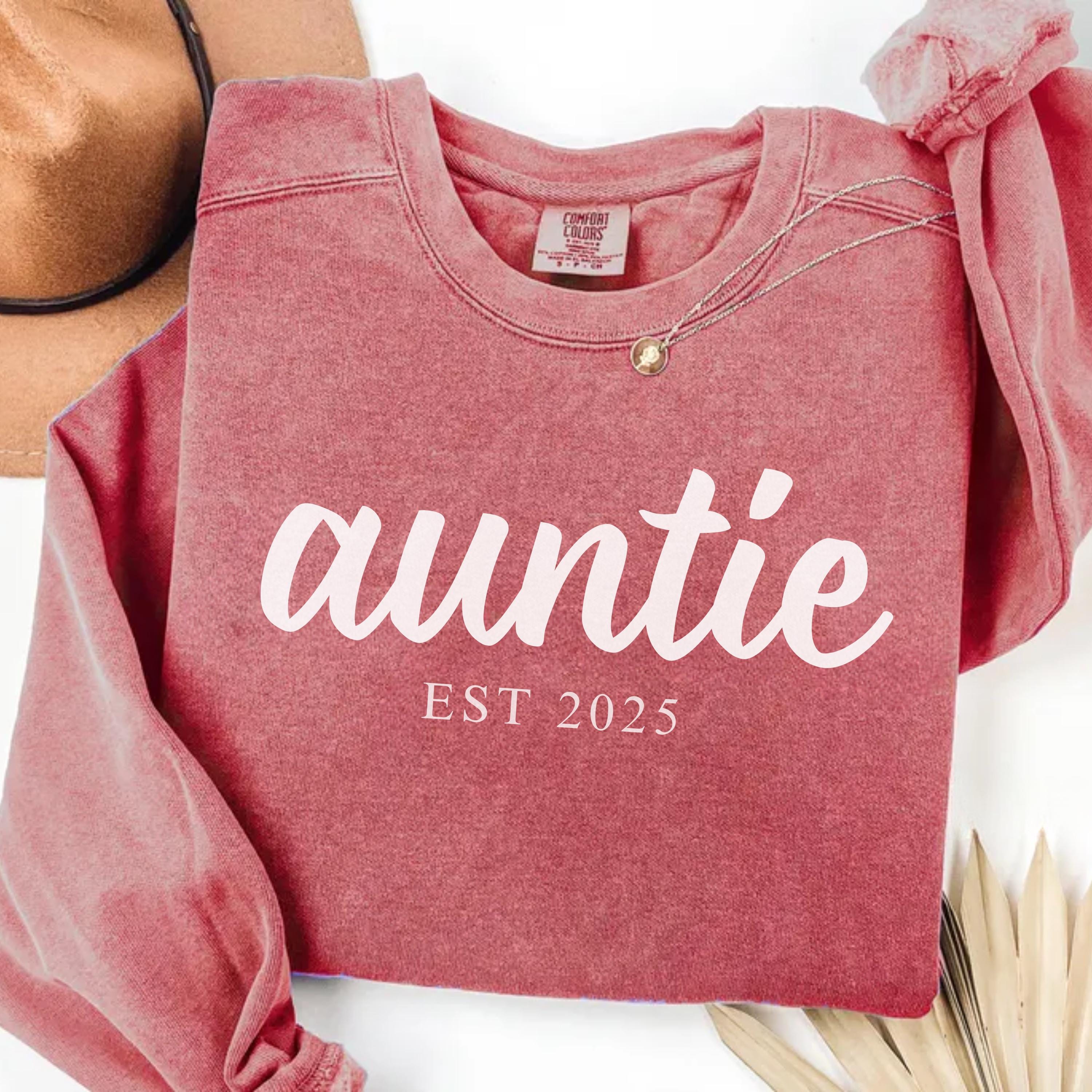 custom aunt sweatshirt for pregnancy announcement cute aunt shirt mothers day gift unique new auntie apparel hfdoc scaled