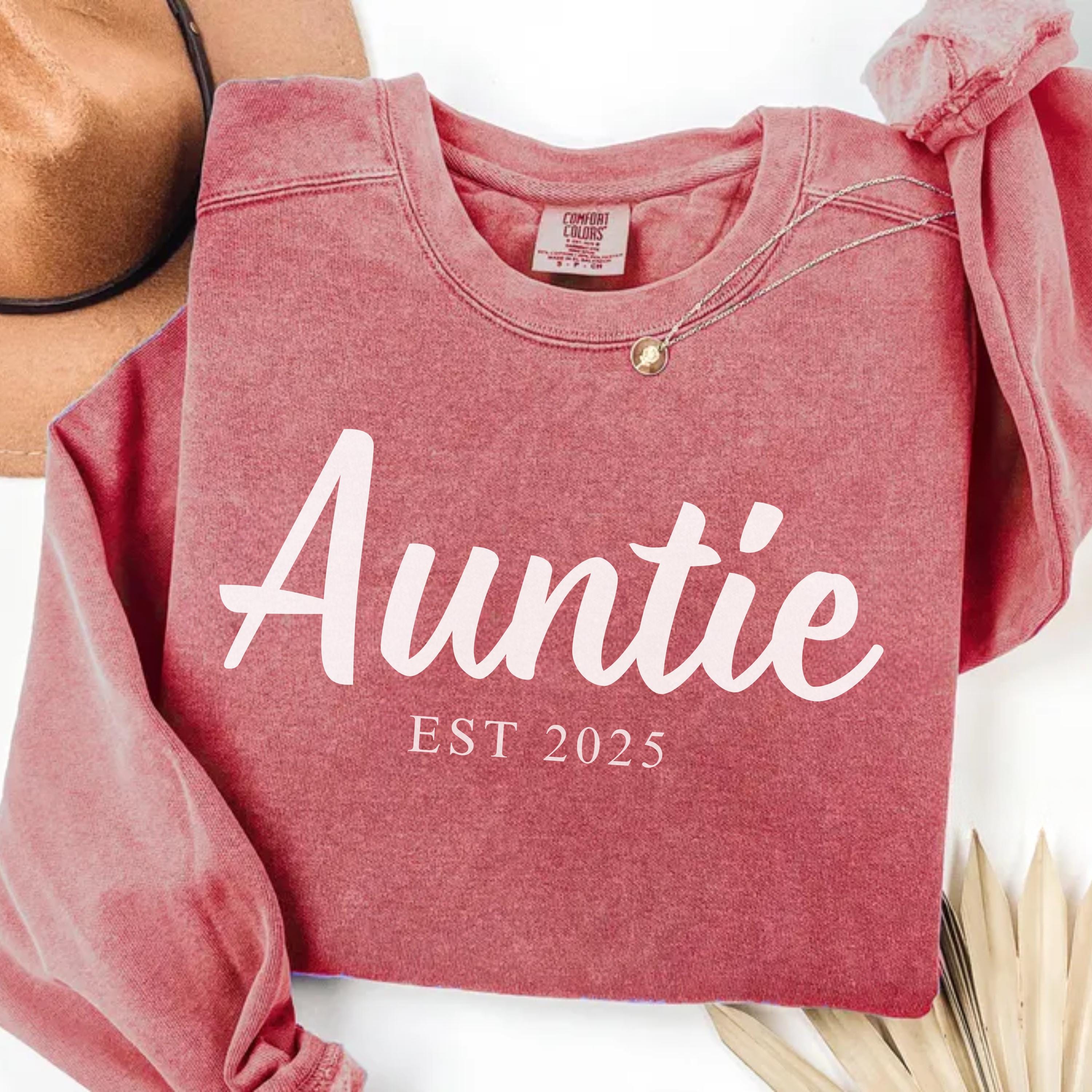 custom aunt sweatshirt for pregnancy announcement cute auntie shirt mothers day gift unique aunt gifts pr73g scaled