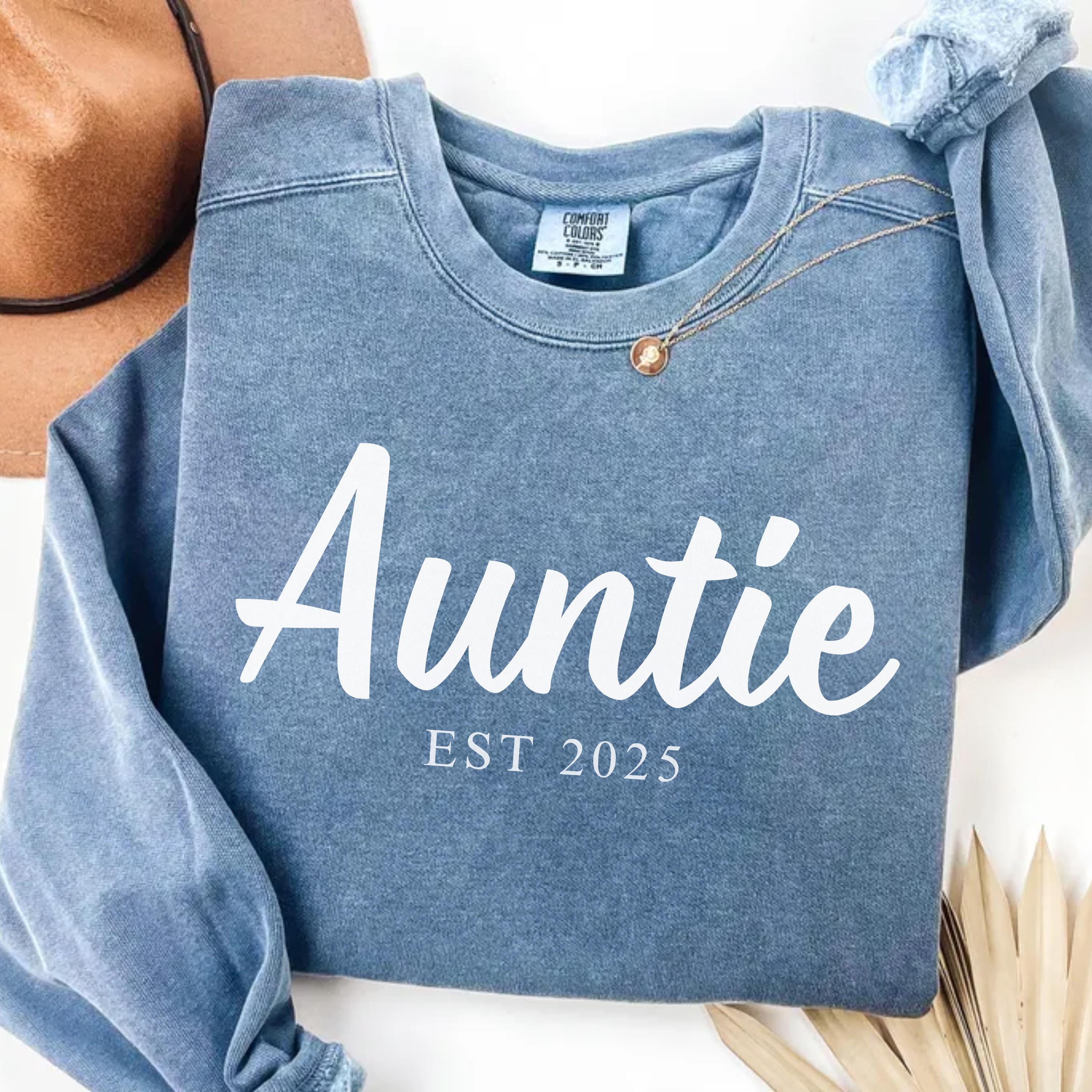 custom aunt sweatshirt for pregnancy announcement cute auntie shirt mothers day gift unique aunt gifts tbkck