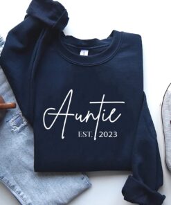 custom auntie est sweatshirt for mothers day gift cute aunt shirt personalized auntie sweatshirt christmas gift idea inkbc