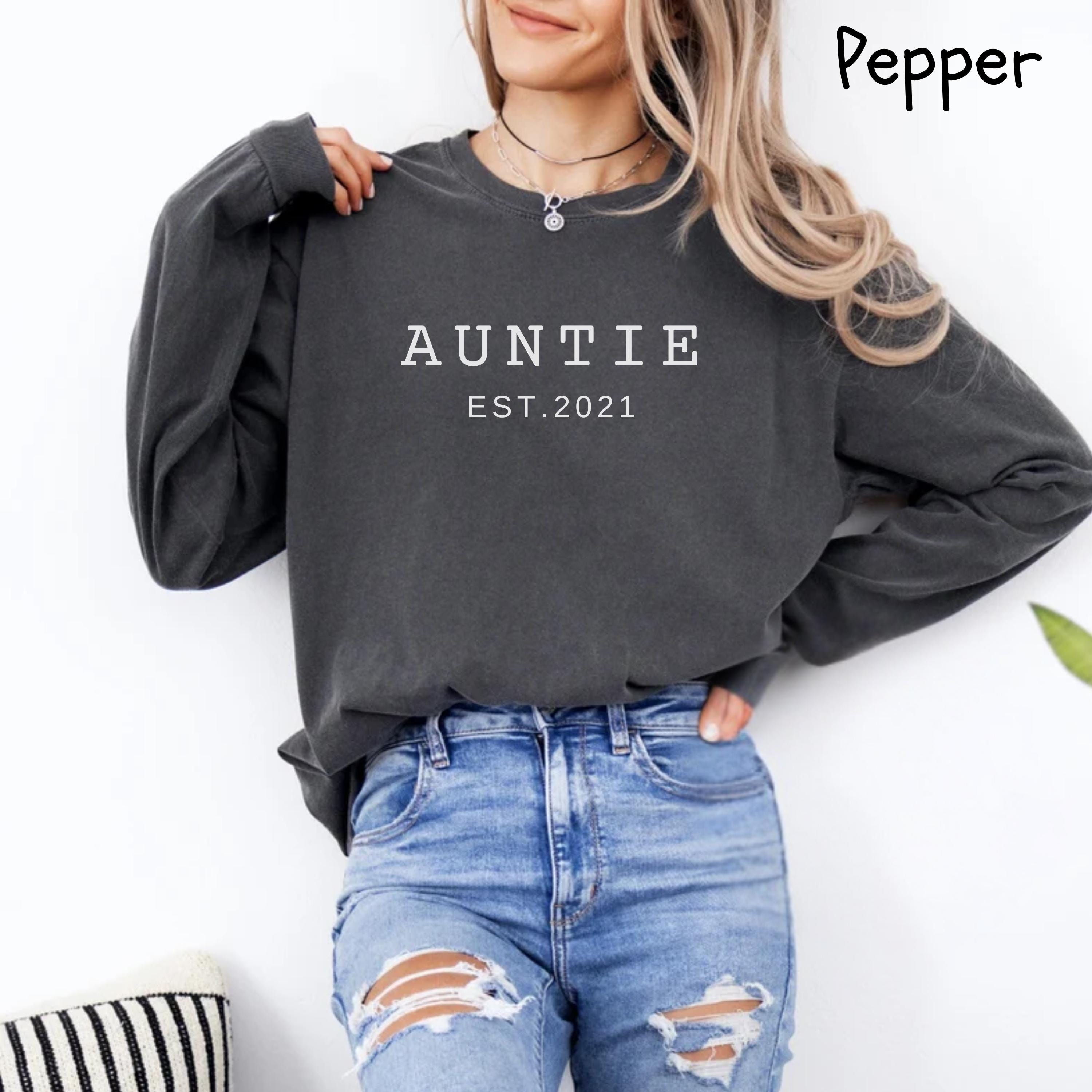 custom auntie shirt for new aunt pregnancy announcement gift unique aunt to be reveal t shirt comfort colors design pmwe1 scaled