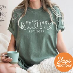 custom auntie shirt personalized auntie est shirt new aunt gifts pregnancy announcement gifts unique auntie t shirt qiszw