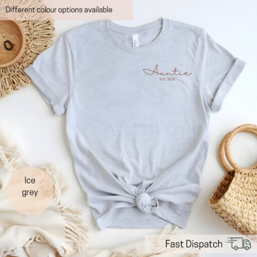 custom auntie shirt with year personalization for new aunt gifts and baby announcement best auntie gift ideas ik4ig