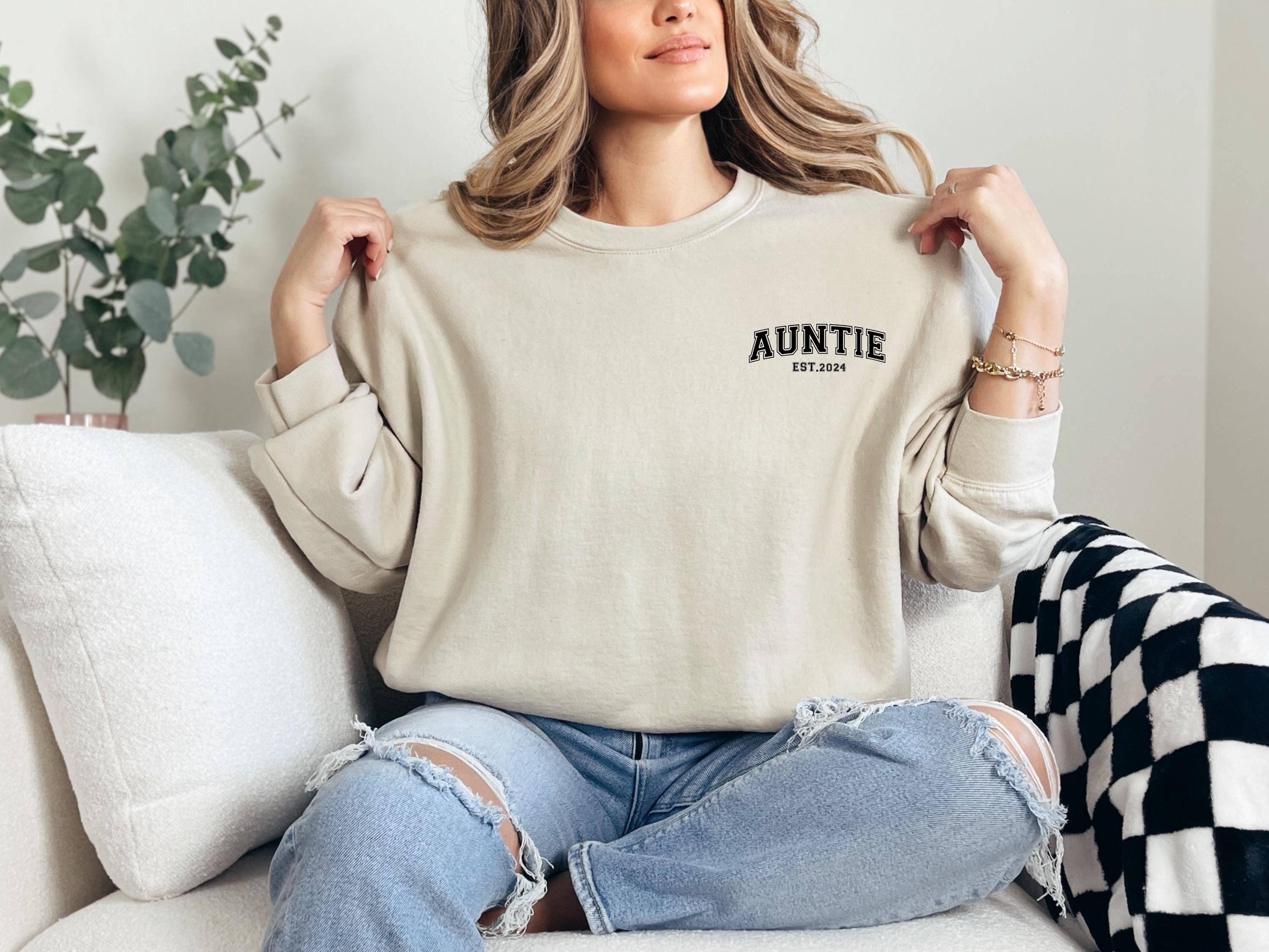 custom auntie sweatshirt for new aunt announcement mothers day gift unique aunt gifts personalized aunt shirt mu0gg scaled