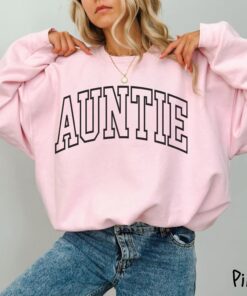 custom auntie sweatshirt for new aunties pregnancy announcement mothers day gift cute aunt shirt jjnjo