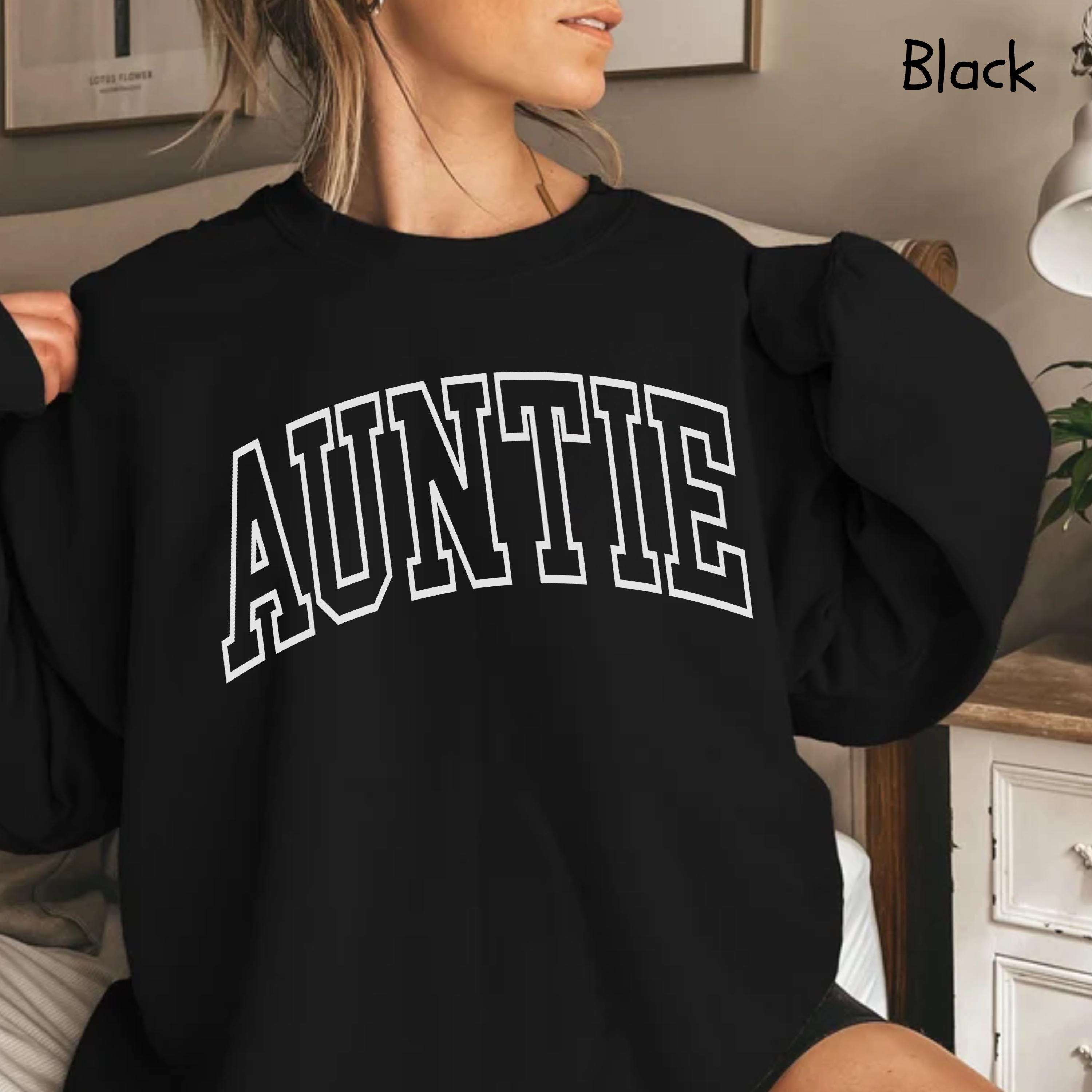 custom auntie sweatshirt for new aunties pregnancy announcement mothers day gift cute aunt shirt raoqs