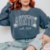 Custom Auntie Sweatshirt Future Aunt Pregnancy Announcement Crewneck Pullover Unique Gift for New Aunts