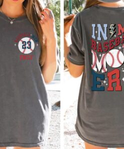 custom baseball mom shirt in my baseball era tee with numbers for baseball lovers unique mom life t shirt fjice