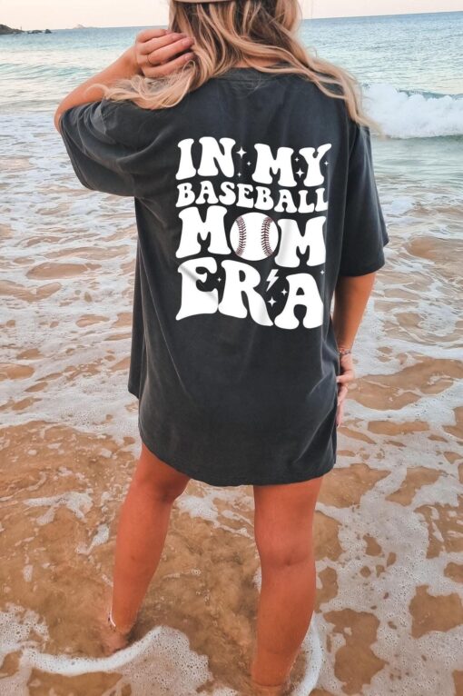 custom baseball mom shirt in my baseball mom era with numbers t shirt great for mothers day and unique baseball mama gifts