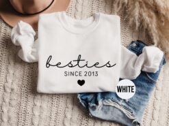 custom besties since sweatshirt personalized best friends hoodie cute birthday gifts for bff matching outfits and valentines day p2uxz