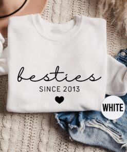 custom besties since sweatshirt personalized best friends hoodie cute birthday gifts for bff matching outfits and valentines day p2uxz