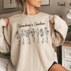 custom birth flower sweatshirt for grandma with nana design unique grandma garden shirt personalized gift idea utajc scaled